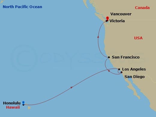 Itinerary map