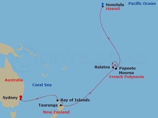 Itinerary map