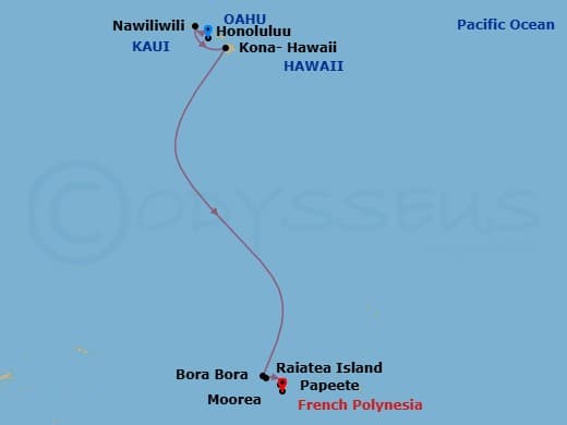 Itinerary map