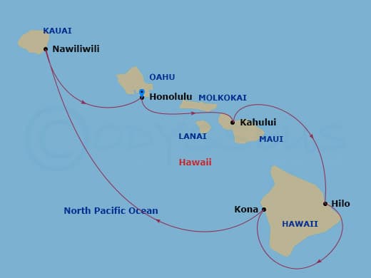 Itinerary map