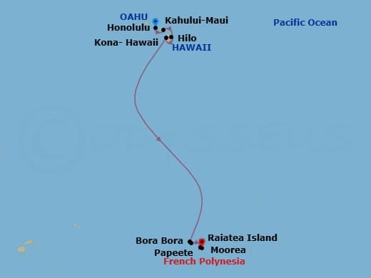 Itinerary map