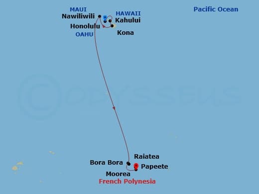 Itinerary map