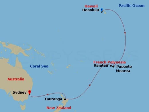 Itinerary map