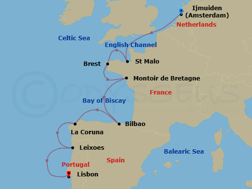 Itinerary map