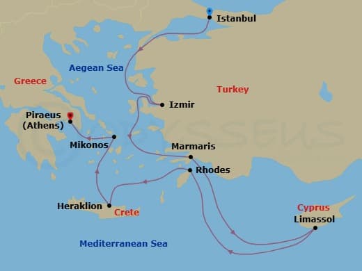 Itinerary map