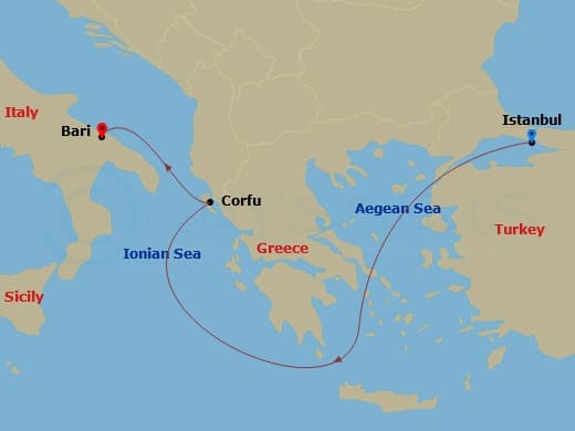 Itinerary map