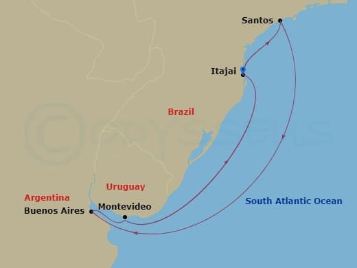 Itinerary map