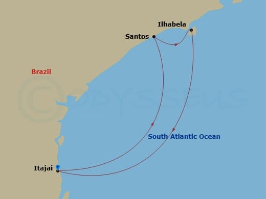 Itinerary map
