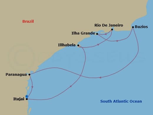 Itinerary map