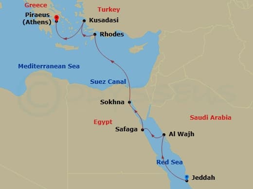Itinerary map