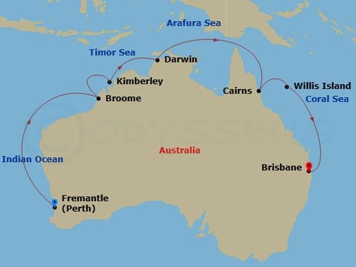 Itinerary map