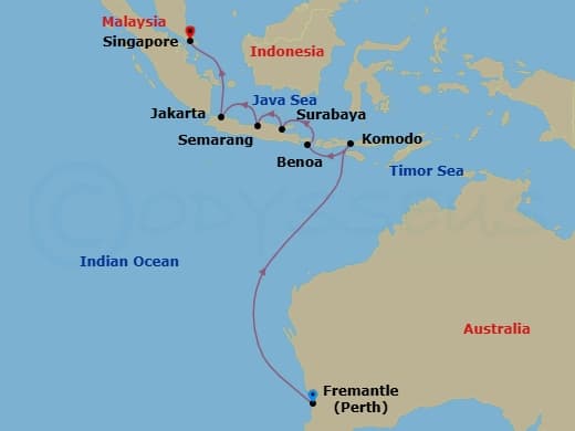 Itinerary map