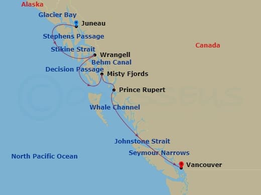 Itinerary map
