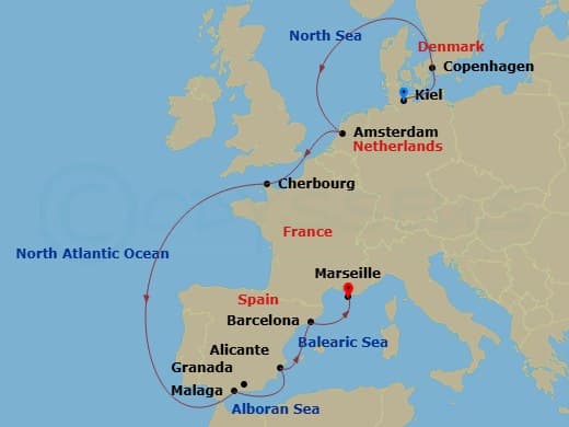 Itinerary map