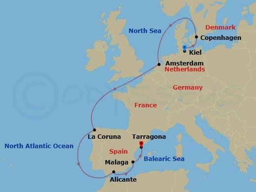 Itinerary map