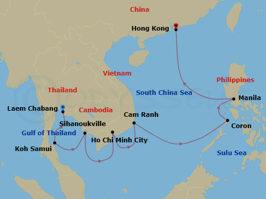 Itinerary map
