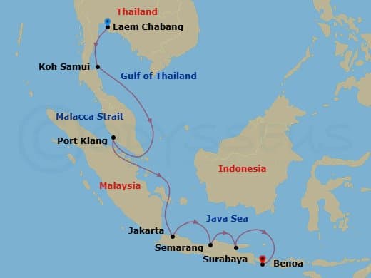 Itinerary map