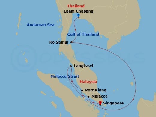 Itinerary map
