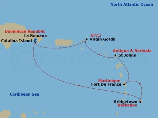 Itinerary map