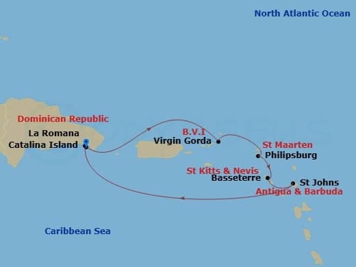 Itinerary map