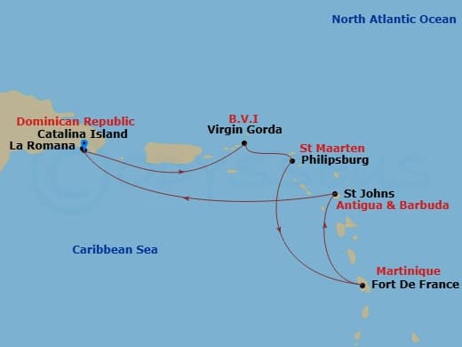 Itinerary map