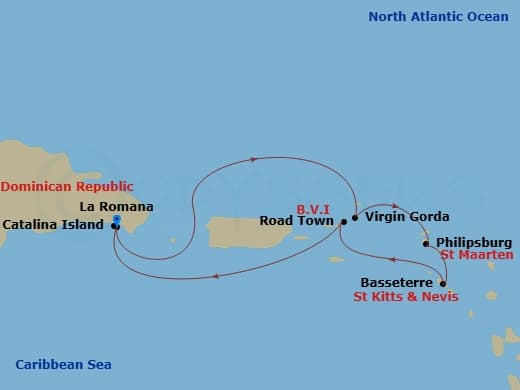 Itinerary map