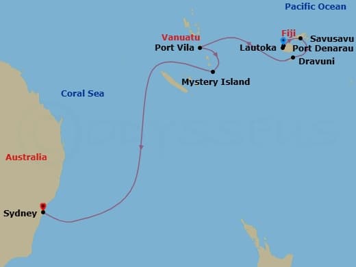Itinerary map
