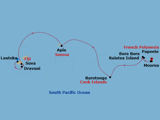 Itinerary map