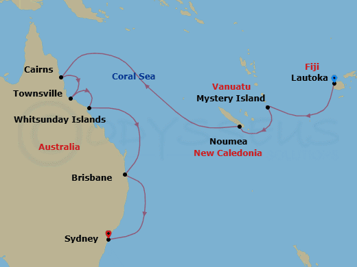 Itinerary map
