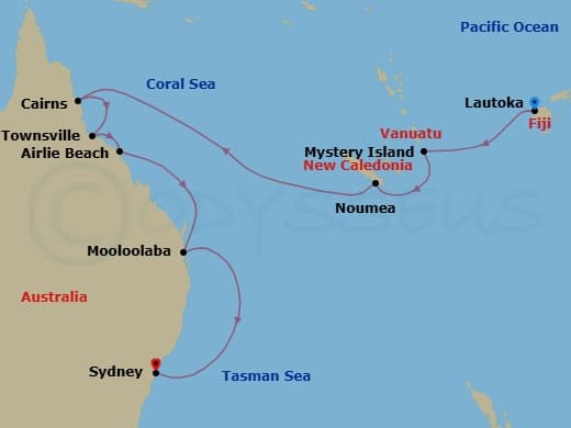 Itinerary map