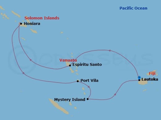 Itinerary map