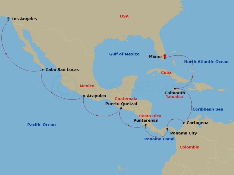 Itinerary map