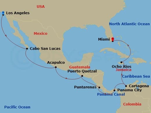 Itinerary map