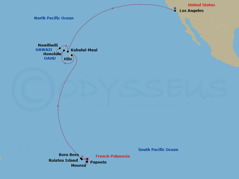 Itinerary map