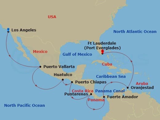 Itinerary map