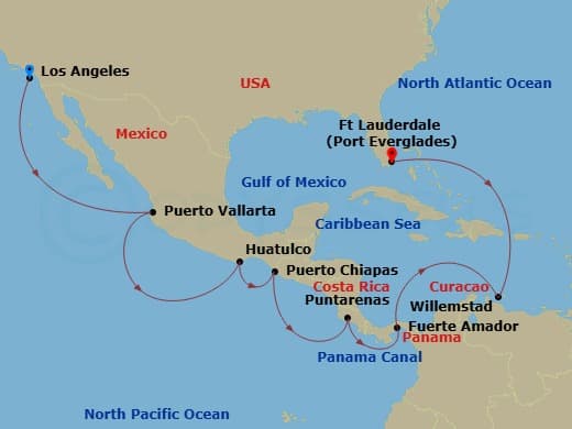 Itinerary map