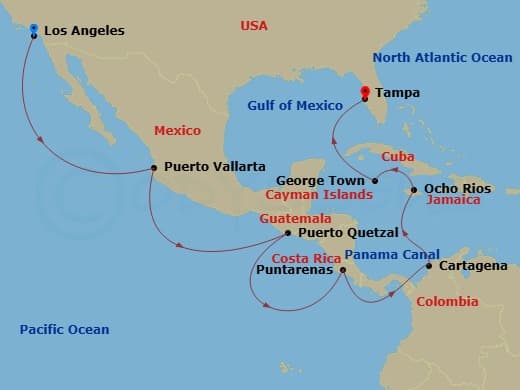 Itinerary map