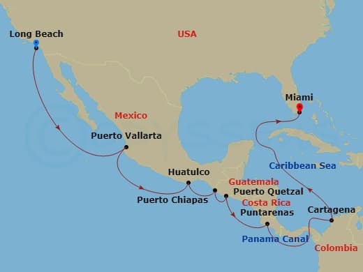 Itinerary map