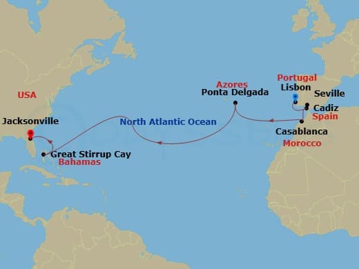 Itinerary map