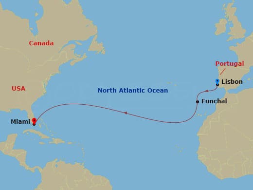 Itinerary map