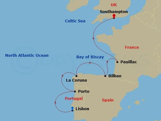 Itinerary map