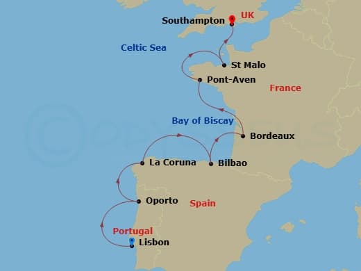 Itinerary map