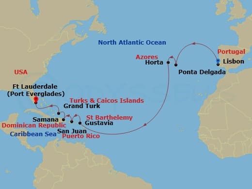 Itinerary map