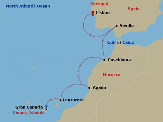 Itinerary map