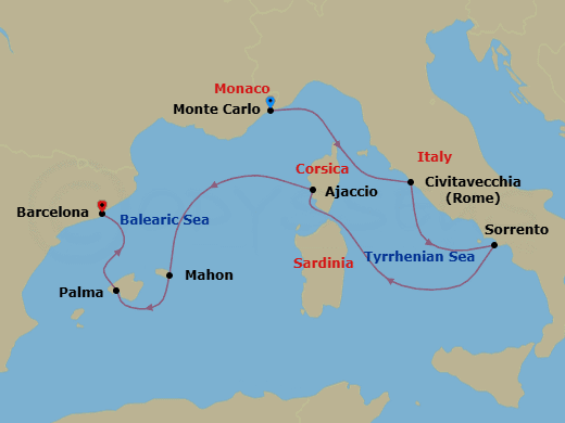Itinerary map