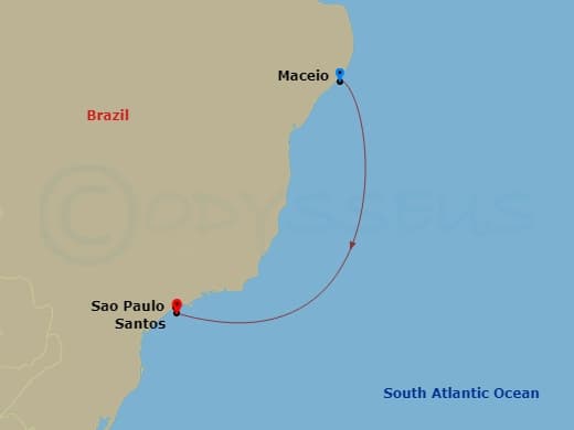 Itinerary map