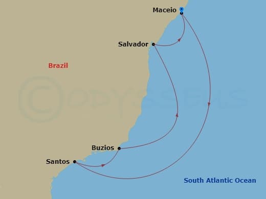 Itinerary map