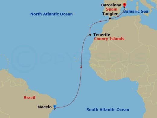 Itinerary map