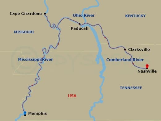 Itinerary map