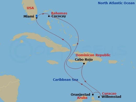 Itinerary map